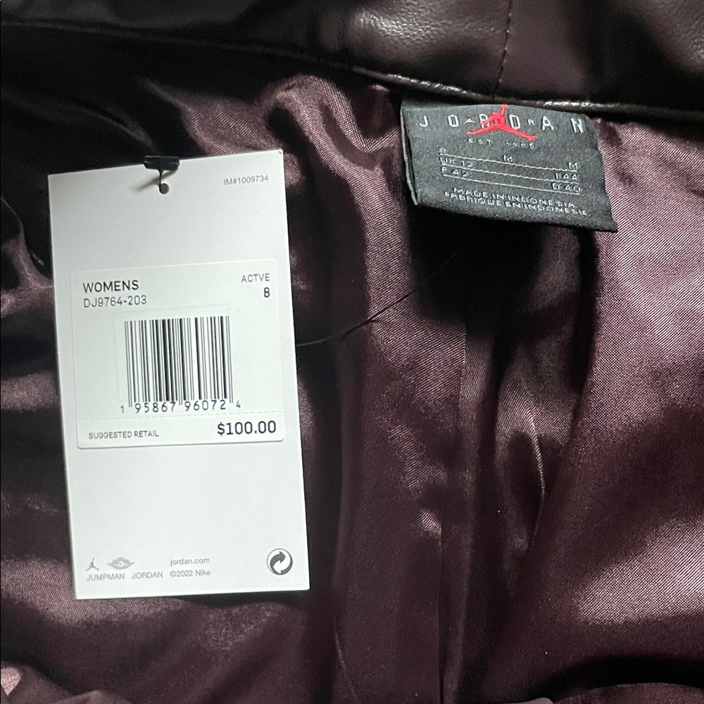 Maison Château Rouge x Jordan | Faux Leather Pants in Brown Basalt - Picture 2 of 12